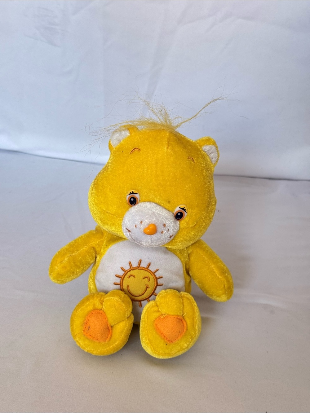 Vintage 2004 Funshine Bear Plush – 10” Care Bears Yellow Sun NANCO Ganz AS IS